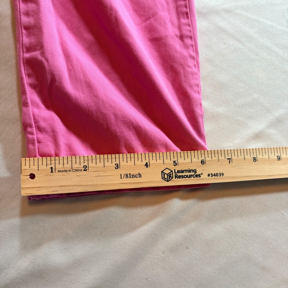 Ralph Lauren Sport Chino Pants Womens 8 Pink Slim Straight Cotton Twill Chinos - Picture 7 of 8
